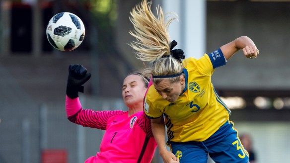 Fotboll, dam, VM-kval, Sverige - Kroatien